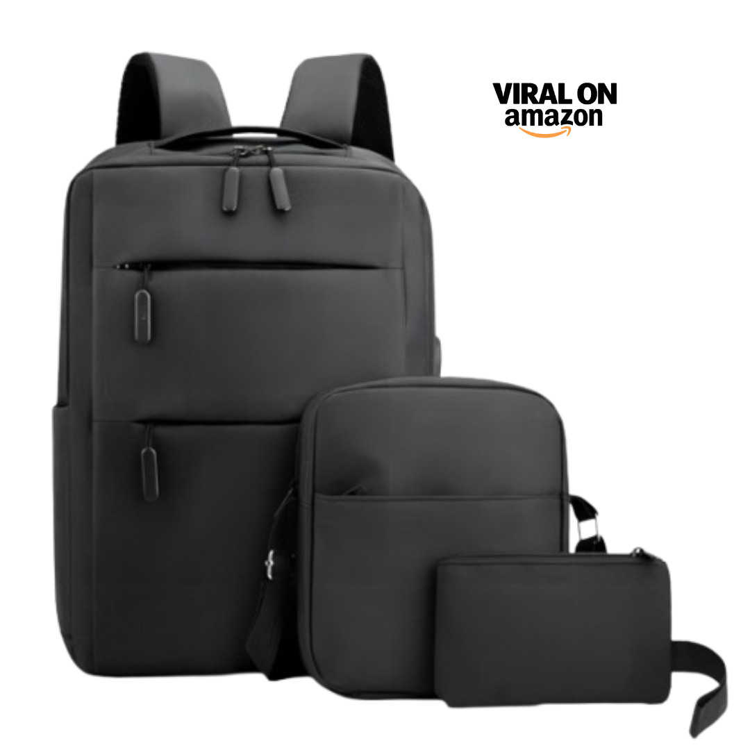 Pack Amazon 3 en 1 – Mochila + Bolso de Hombro + Cartuchera