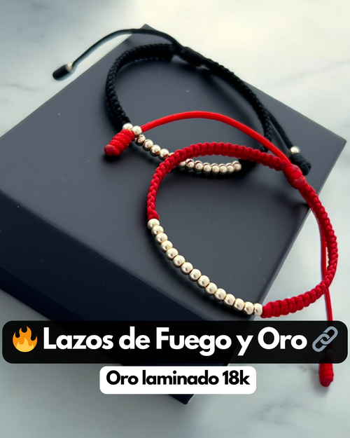 Pulseras Oro Laminado 18k. Fuego🔥 & Oro 🌟