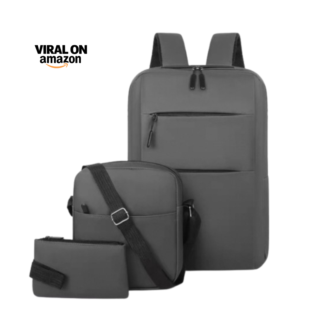 Pack Amazon 3 en 1 – Mochila + Bolso de Hombro + Cartuchera